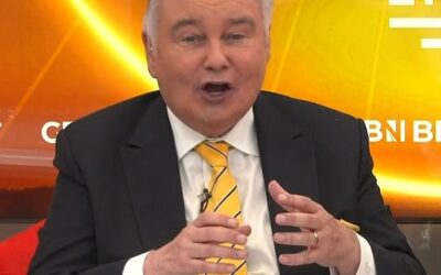 Eamonn Holmes, 65, falls off his chair live on GB News two weeks after being rushed to hospital when he collapsed at home