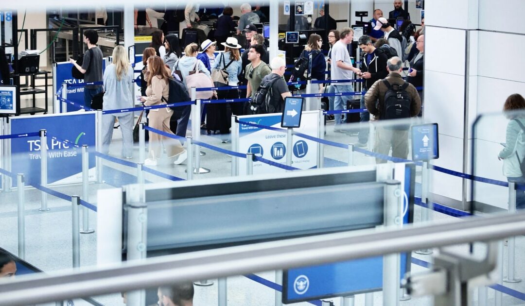 Fewer people are flying out of Newark airport than at this time last year