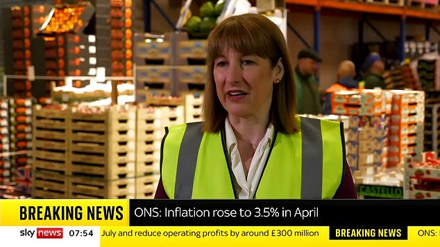 Inflation is so high, even Rachel Reeves’s voice is going up: Chancellor suffers from technical gaffe as inflation surges to 3.5% – far higher than expected as Labour’s economy spinsout of control
