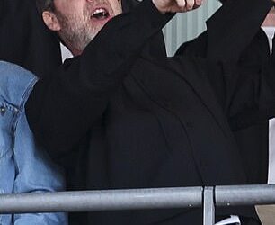 Noel Gallagher shows off rugged grey beard as he watches his beloved Manchester City lose in the FA Cup final at Wembley