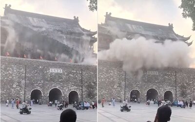 Tiles Fall Off the Roof of 600-Year-Old Tower, Sending Tourists Scrambling