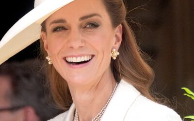 Princess of Wales is radiant in a white Self Portrait dress as she arrives at St George’s Chapel for the Order of the Garter ceremony